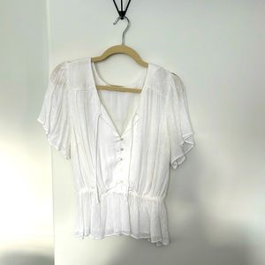 Abercrombie Flutter sleeve blouse